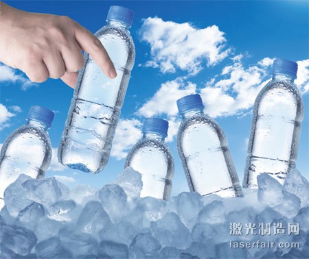 礦泉水瓶瓶身材料主要為PET，采用CO2 激 光打標(biāo)可以得到較好的標(biāo)記效果。