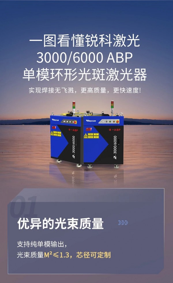 打破國外壟斷，無飛濺焊接利器ABP3000/6000單模環(huán)形光斑激光器，一圖看懂